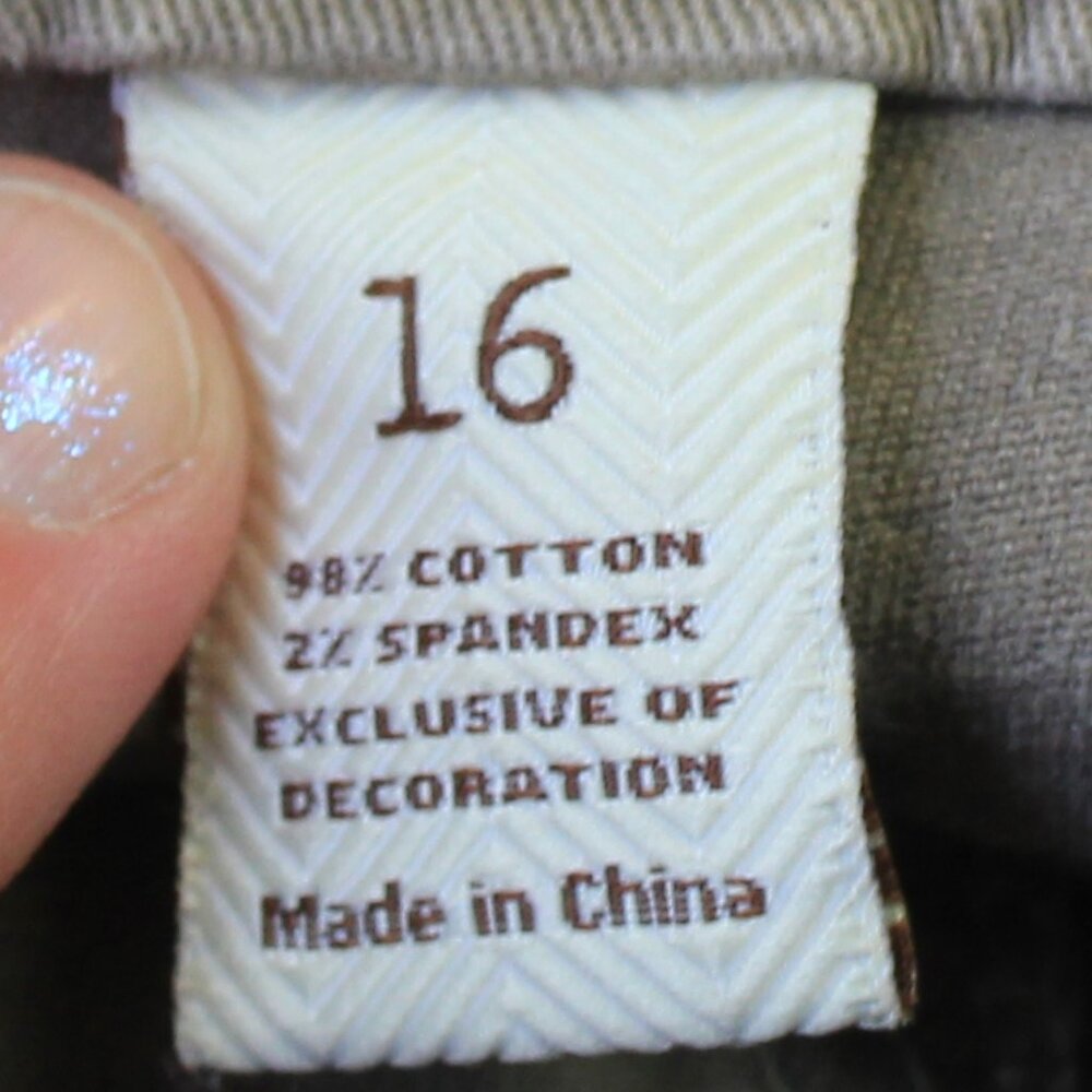 #437 Sonoma Tan Casual Pants Size 16 - Picture 7 of 9